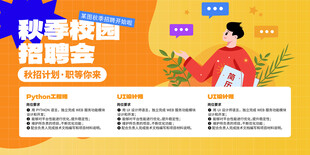 秋季校园招聘会海报