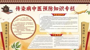传染病中医预防知识健康教育海报