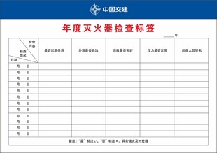 灭火器检查标签