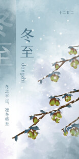冬至时节的枝头花卉