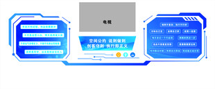 蓝色科技形象墙