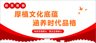 社区标语形象墙