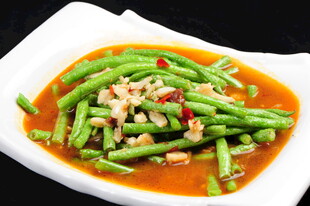 红油豆角炒肉丝