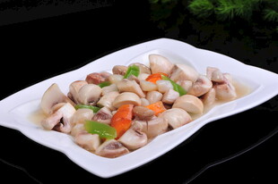 炒蘑菇鲜贝
