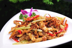 白玉菇炒蛏子