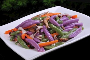 疙瘩炒肉丝