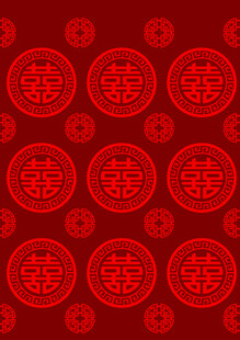红色中式双喜图案背景