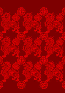 中式红色传统花纹图案
