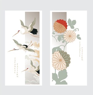 国风仙鹤挂画