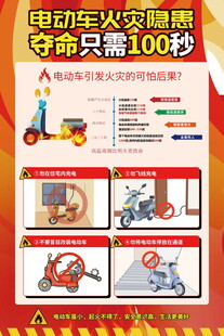 电动车火灾隐患警示