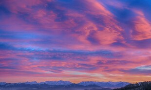 绚丽多彩的天空晚霞美景