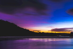 海边绚丽黄昏美景