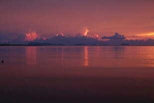 海边绝美日落景观