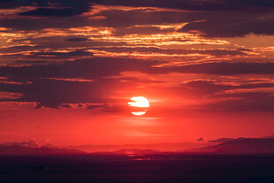 壮丽夕阳景观