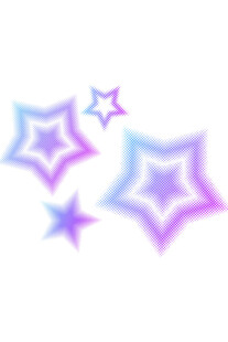 梦幻渐变半调星星图案