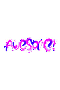 炫酷多彩的AWESOME字样