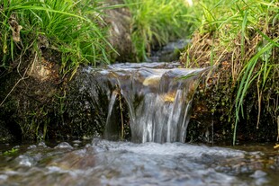 山间小溪潺潺流水美景