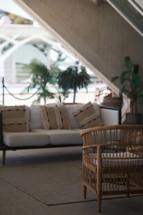 室内休闲区沙发绿植景观