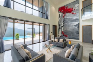 豪华现代双层客厅室内景观