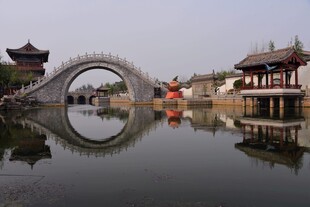 江南水乡拱桥古建筑美景