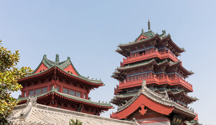中式古建筑塔楼景观