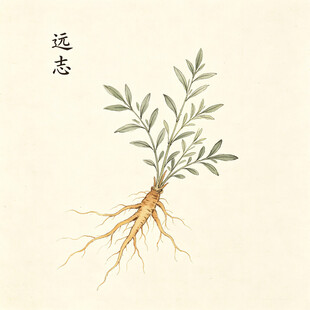 远志中药材植物手绘图