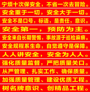 安全生产标语展示
