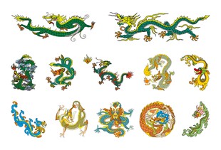 国风龙纹素材