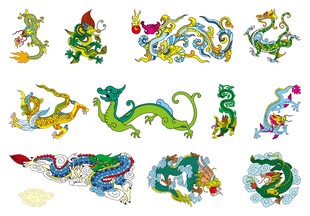 国风龙纹素材