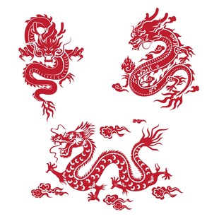中国龙剪纸