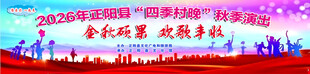 四季村晚舞台背景