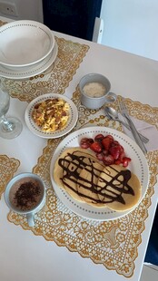 丰盛美味的西式早餐摆盘