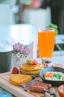美味早餐摆盘展示