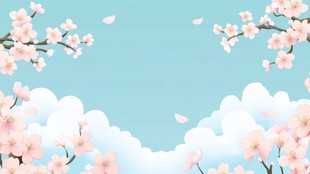 樱花天空背景