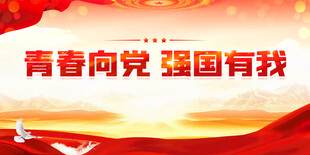 青春向党展板