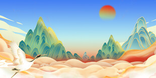 古风山水画