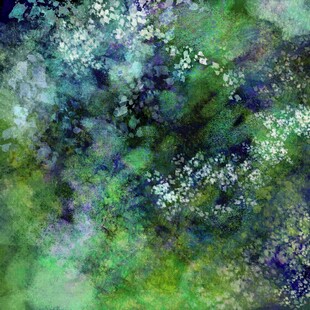 梦幻绿调水彩抽象背景图