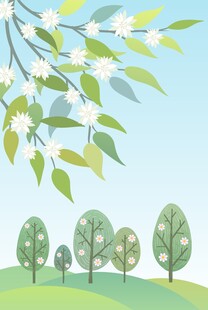 春日花草背景