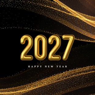 黑金新年海报