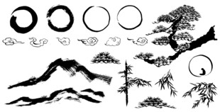 水墨国风素材