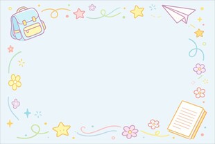 清新校园风学习边框背景