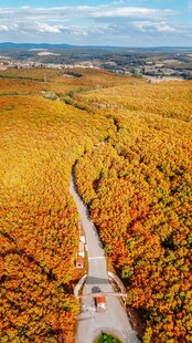 秋日田野风光俯瞰美景