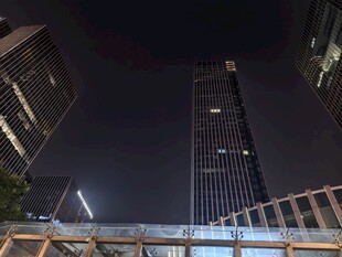 都市夜景中的摩天大楼