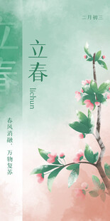 立春时节枝头春意初绽