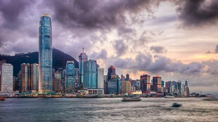 香港城市天际线美丽景观