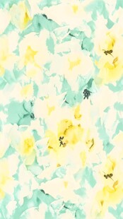 清新黄绿花卉图案背景