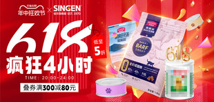 618狂欢4小时促销海报