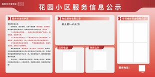 花园小区票务信息公示栏
