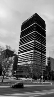 黑白城市高楼建筑景观