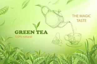 绿茶宣传背景